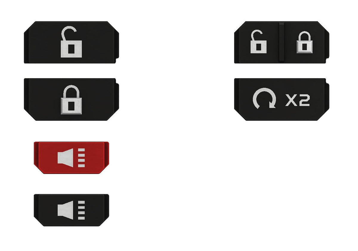 Extra Button Set - Injection Fob IF029 (V2 Wrangler JL / Gladiator JT ...